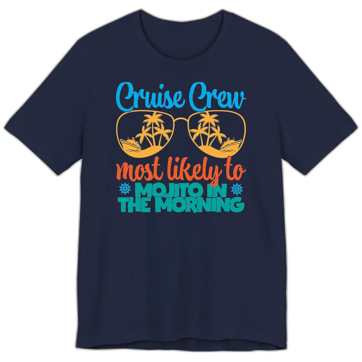 Cruise Crew Most Likely To Mojito Premium T-Shirt in Navy