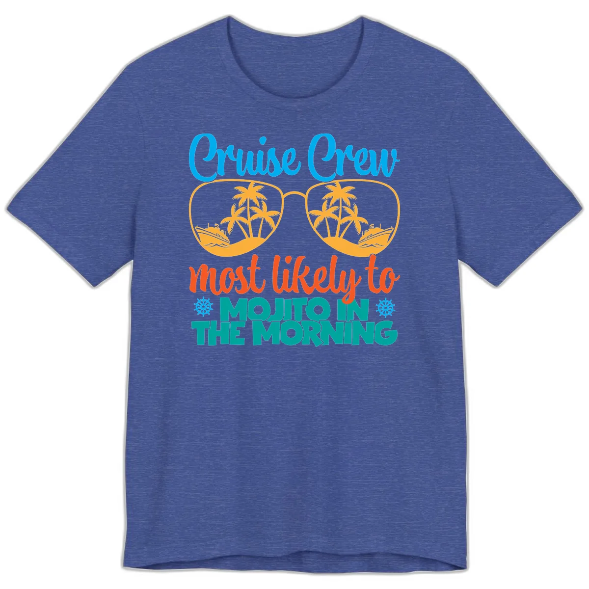 Cruise Crew Most Likely To Mojito Premium T-Shirt in Heather True Royal