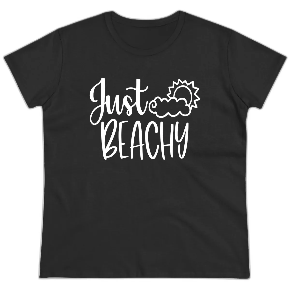 Just Beachy Ladies Tee in Black