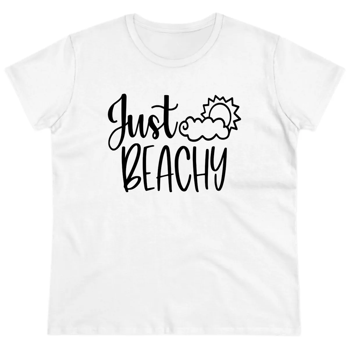 Just Beachy Ladies Tee in White