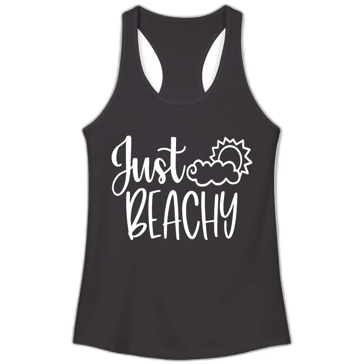 Just Beachy Ladies Tank in Black
