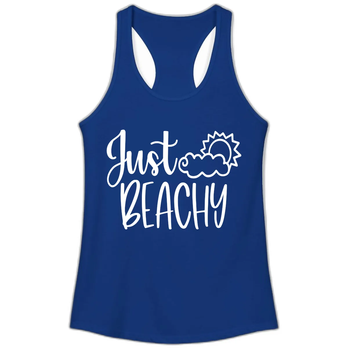 Just Beachy Ladies Tank in Solid Royal