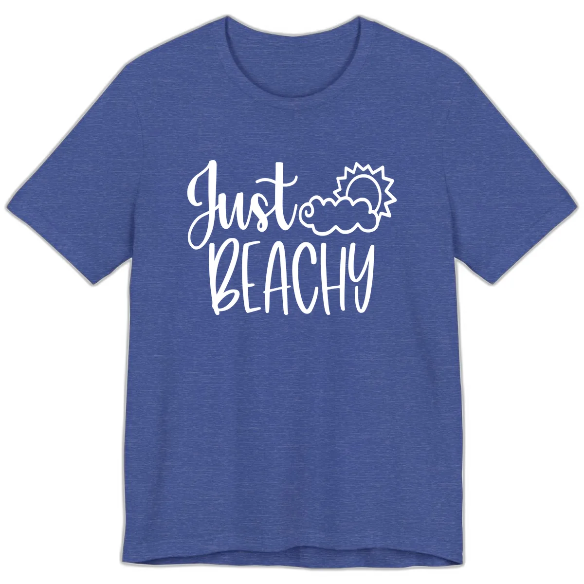 Just Beachy Premium T-Shirt in Heather True Royal