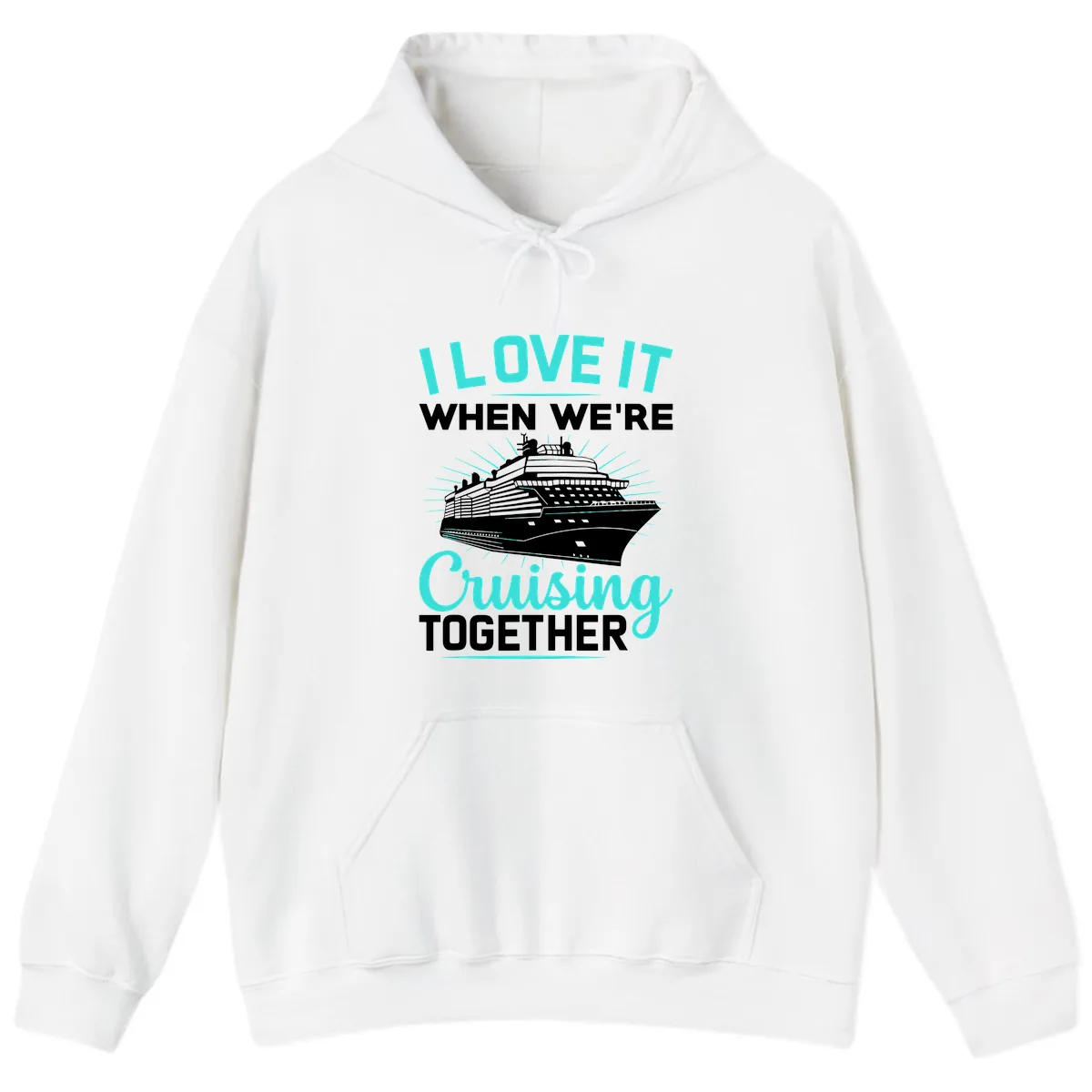 I Love It When We're Cruising Together Hoodie in White