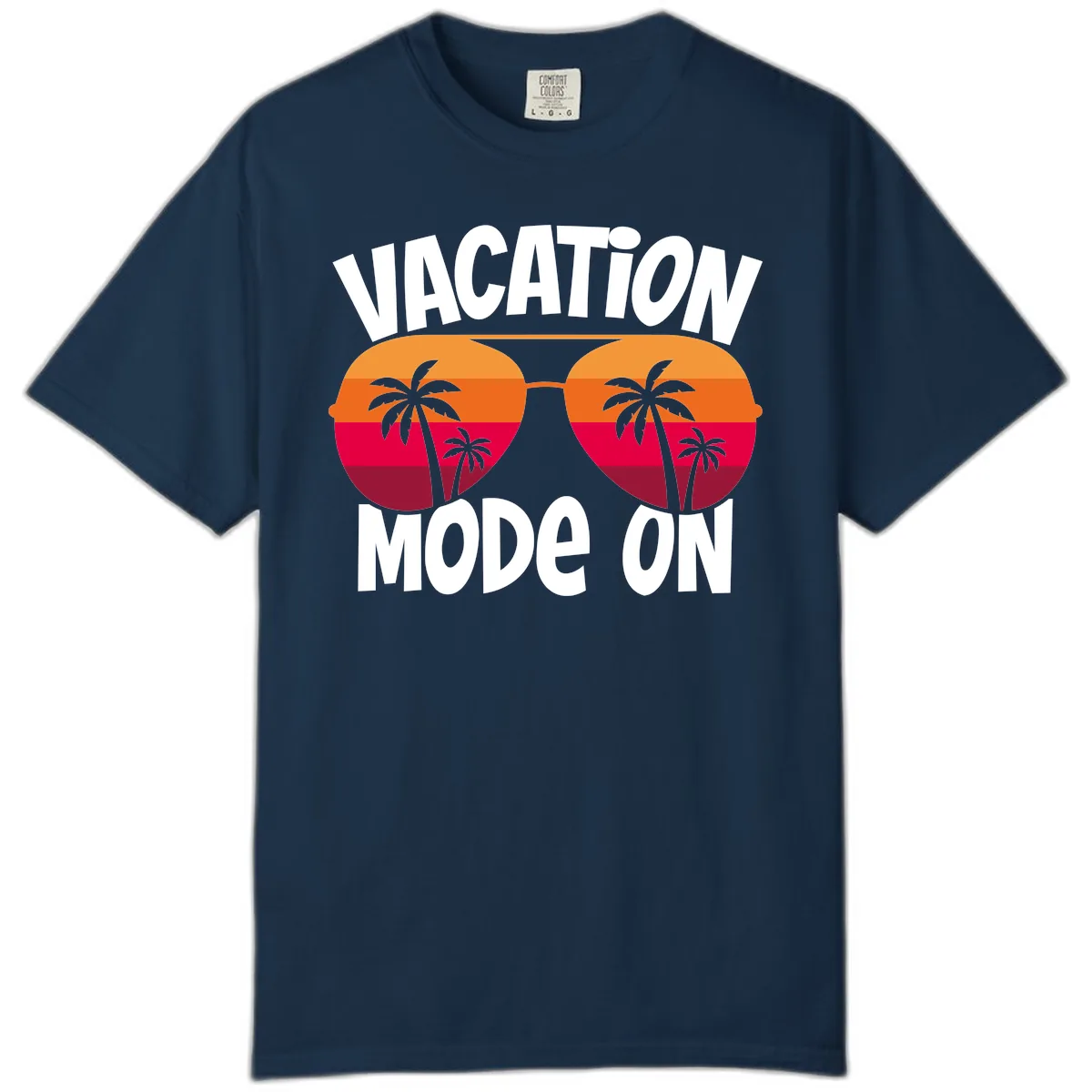 Vacation Mode On Comfort Color in True Navy