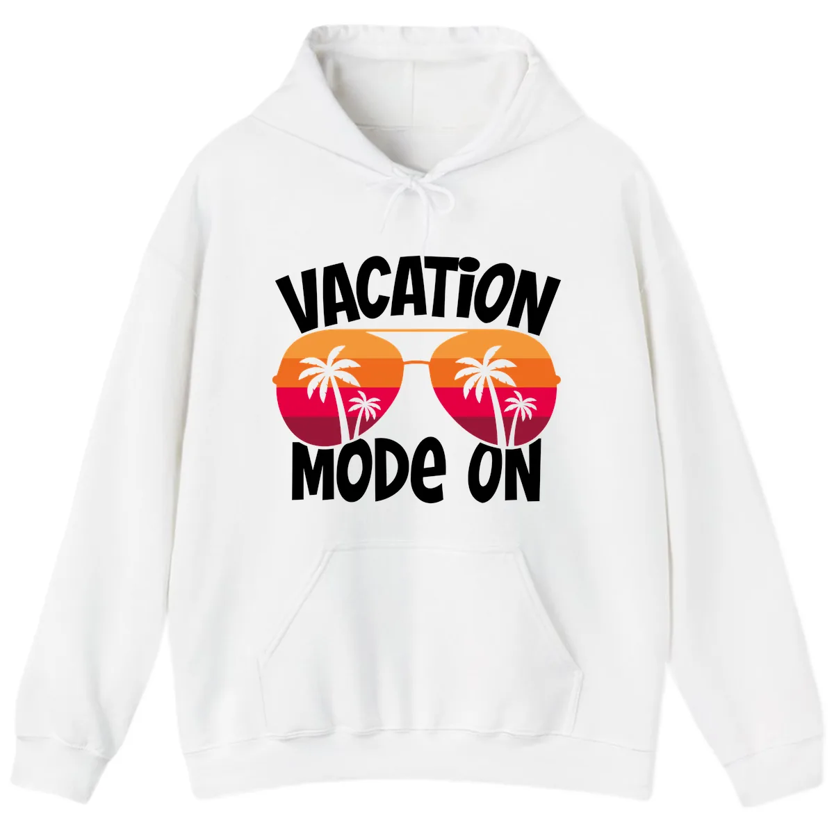 Vacation Mode On Hoodie in White