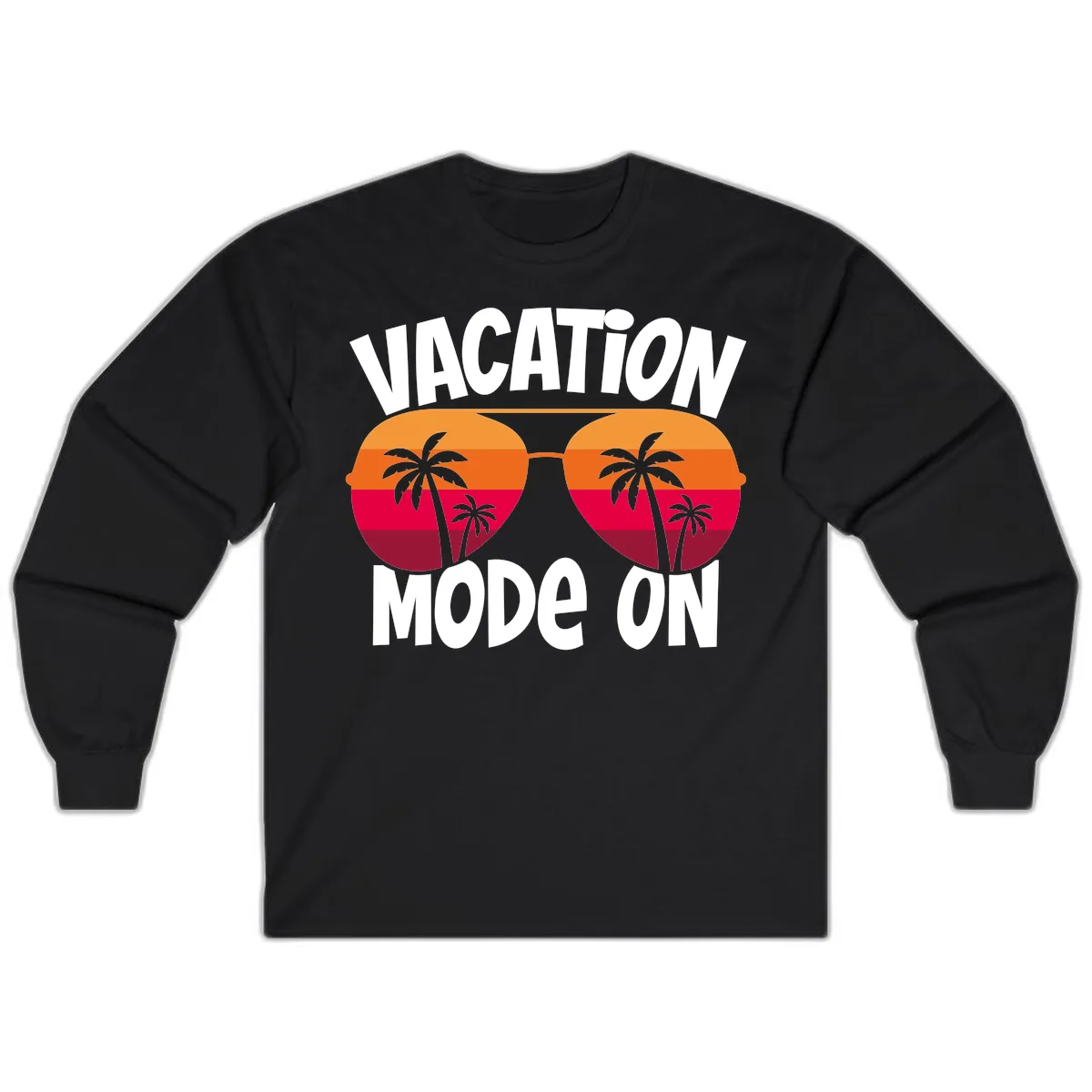 Vacation Mode On Long Sleeve in Black