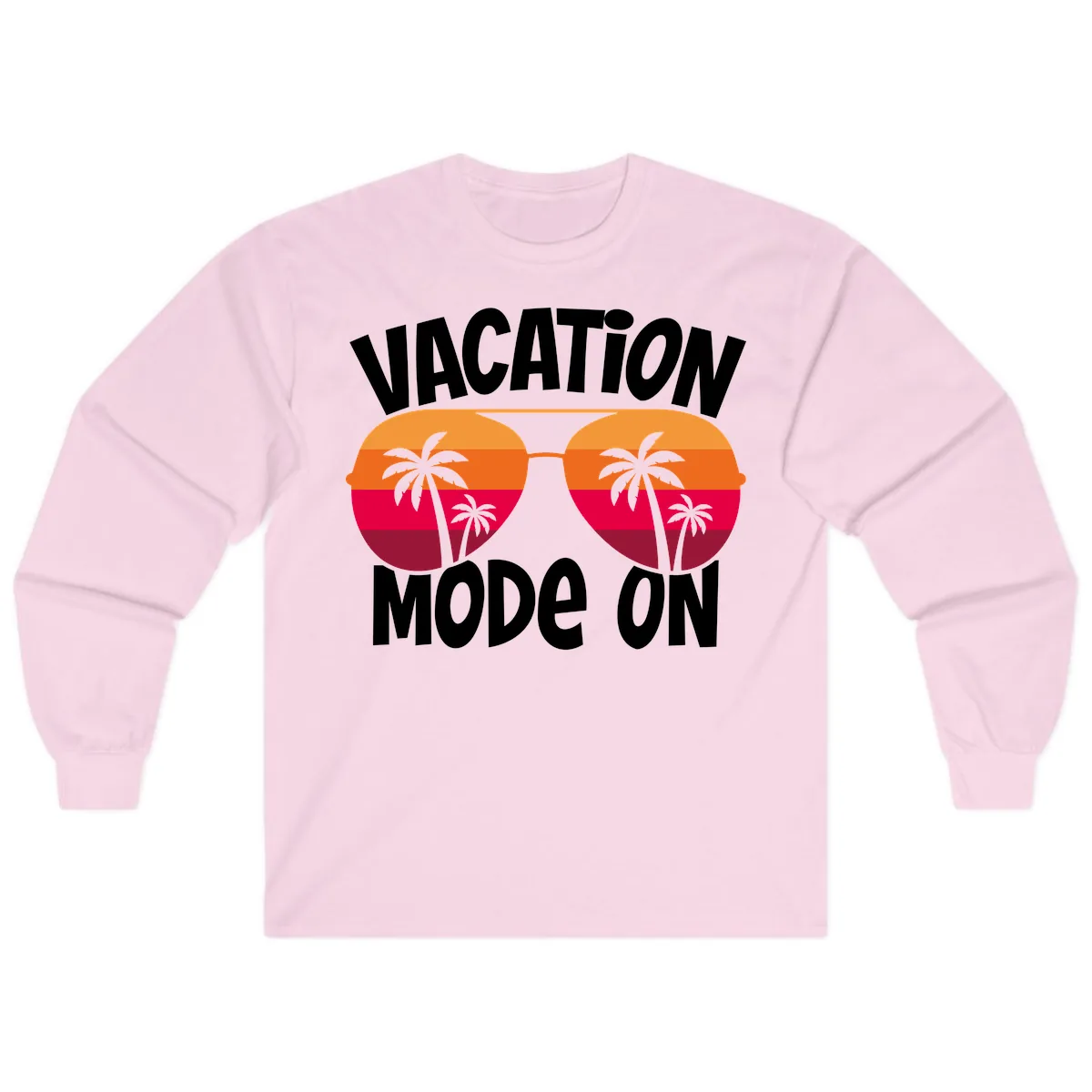 Vacation Mode On Long Sleeve in Light Pink