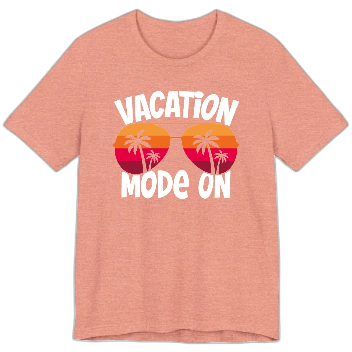 Vacation Mode On Premium T-Shirt in Heather Sunset
