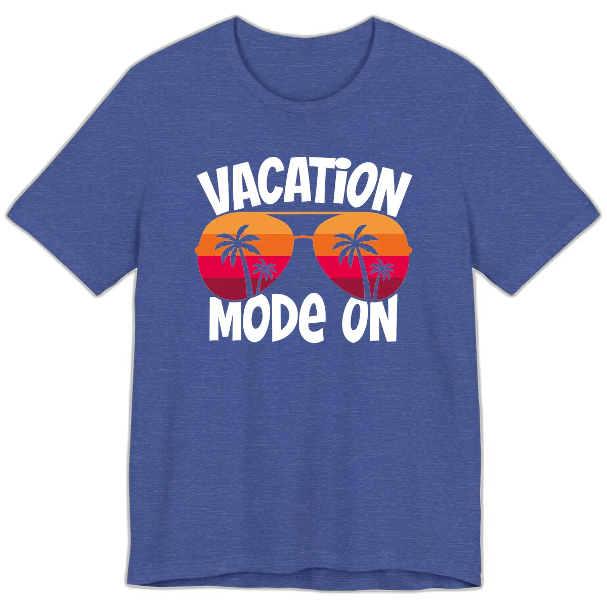Vacation Mode On Premium T-Shirt in Heather True Royal
