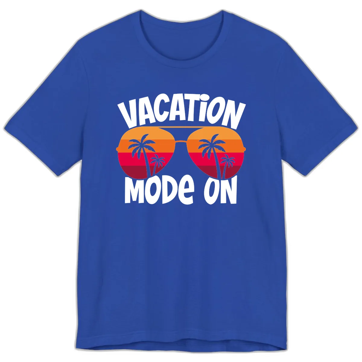 Vacation Mode On Premium T-Shirt in True Royal
