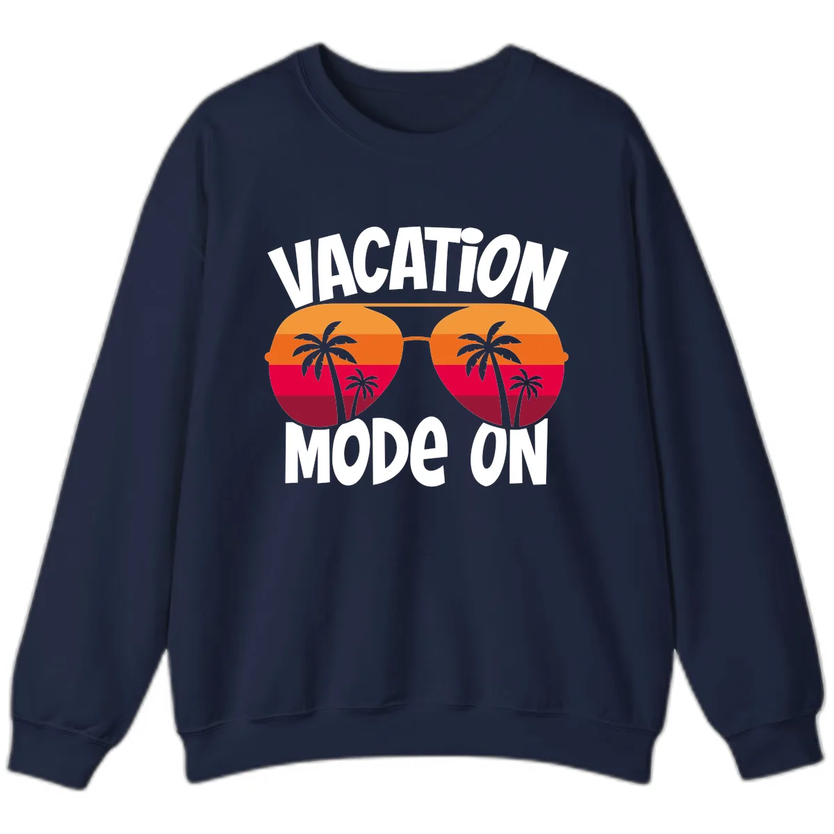 Vacation Mode On Sweatshirt in Navy