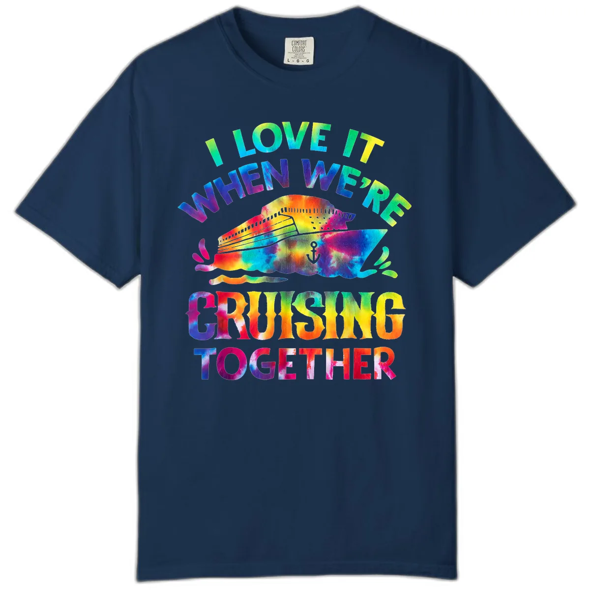 I Love It When We're Cruising Together Comfort Color in Navy