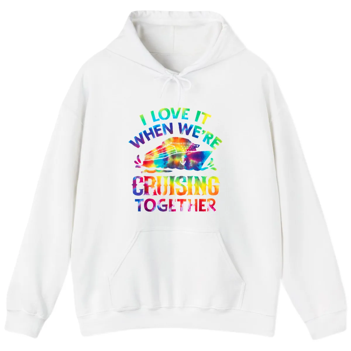 I Love It When We're Cruising Together Hoodie in White