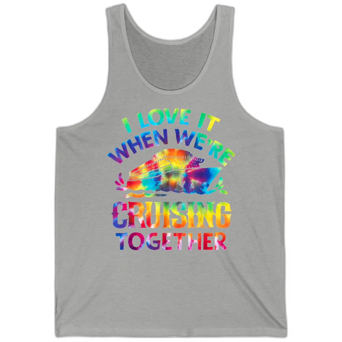 I Love It When We're Cruising Together Tank in Athletic Heather