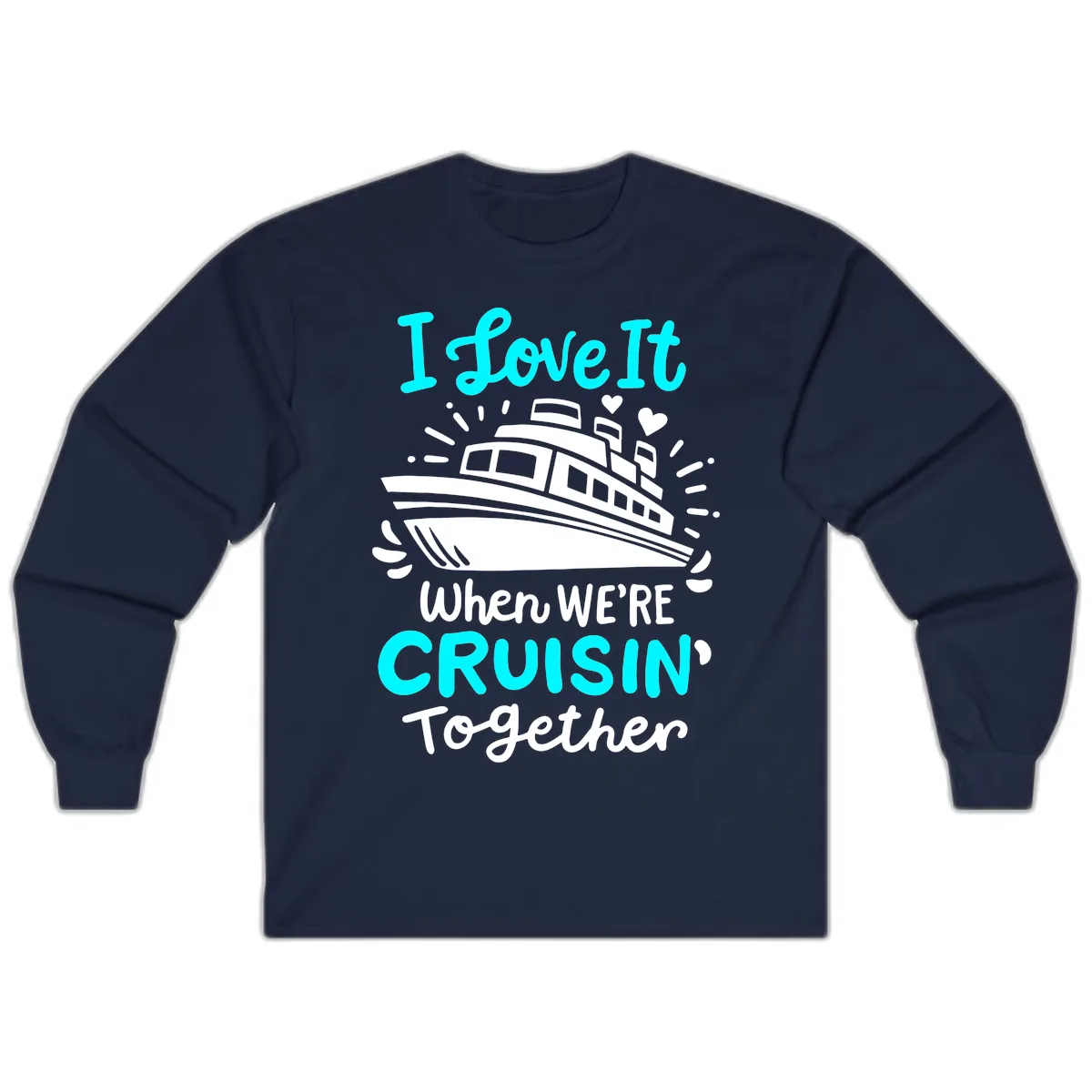 Cruisin' Together Love Boat Long Sleeve in Navy