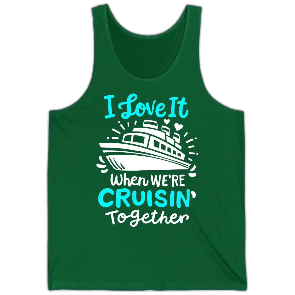 Cruisin' Together Love Boat Tank in Kelly