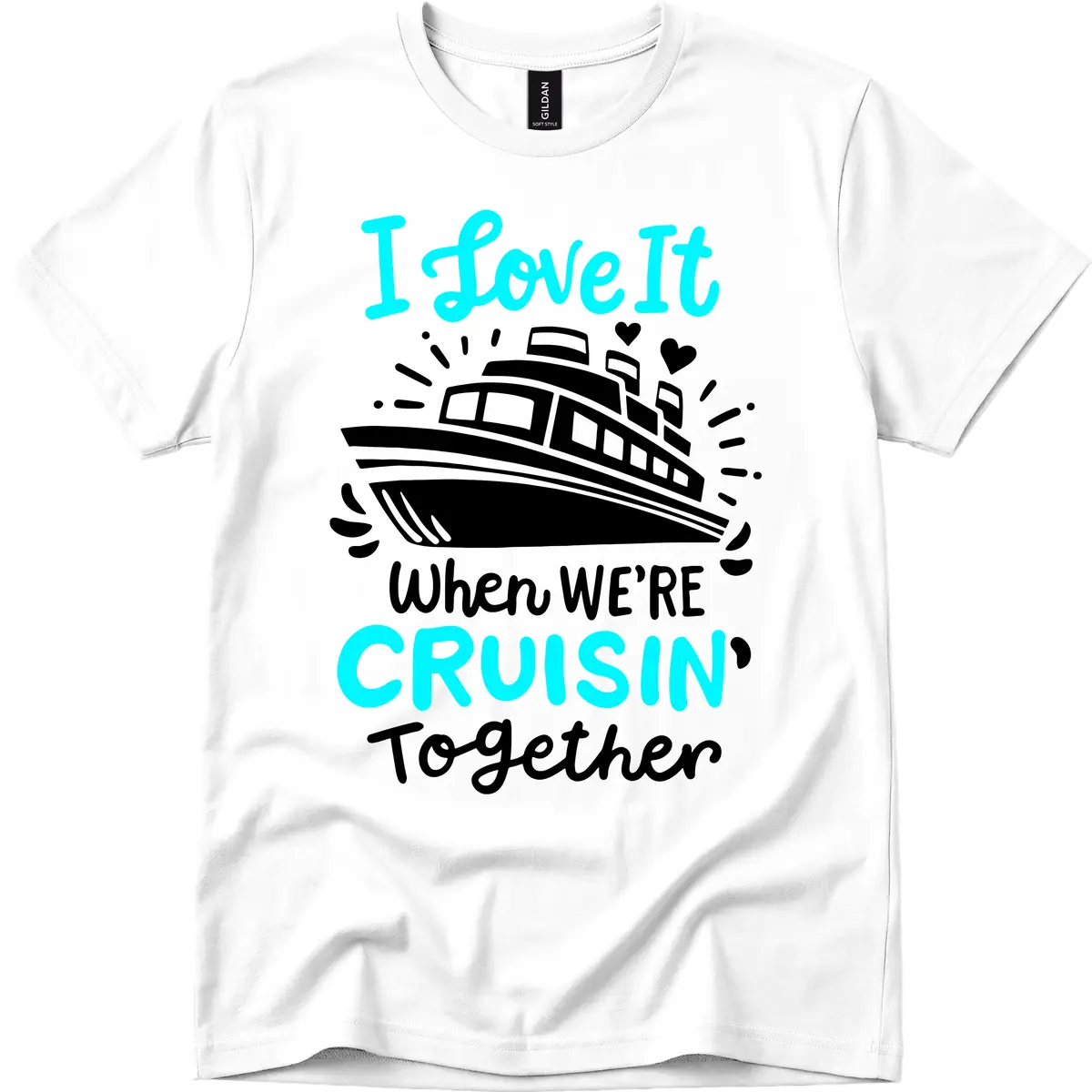 Cruisin' Together Love Boat T-Shirt in White