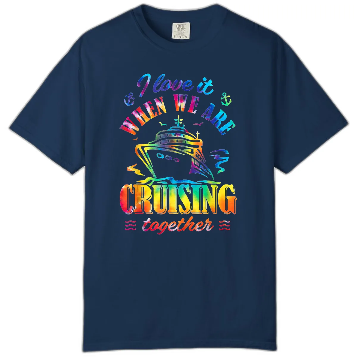 I Love It When We're Cruising Together Comfort Color in Navy