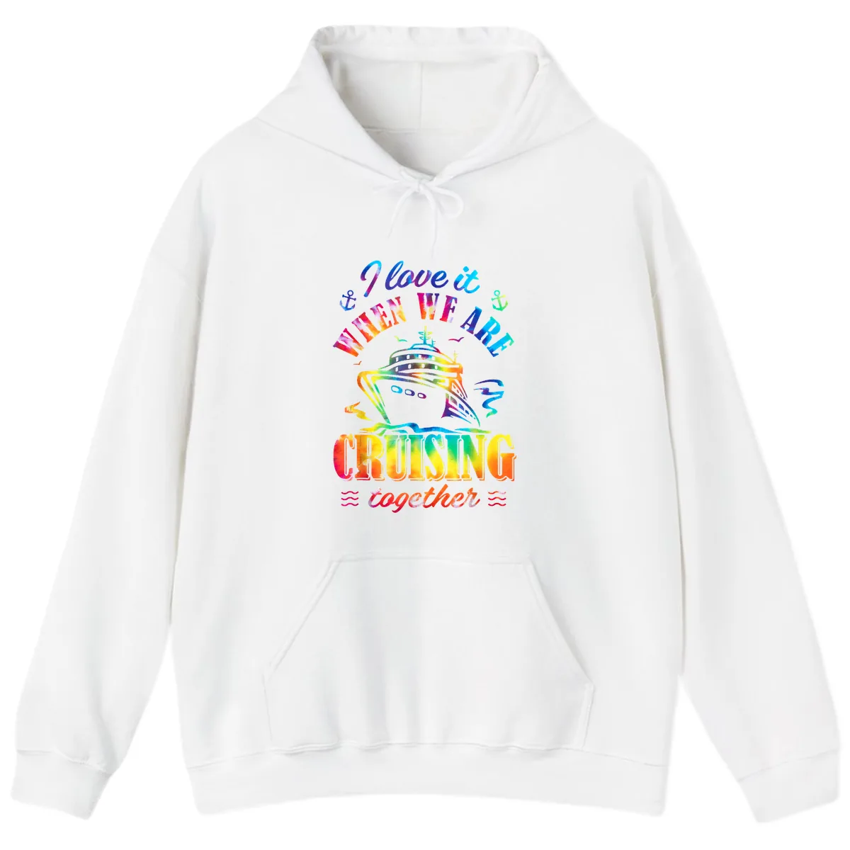 I Love It When We're Cruising Together Hoodie in White