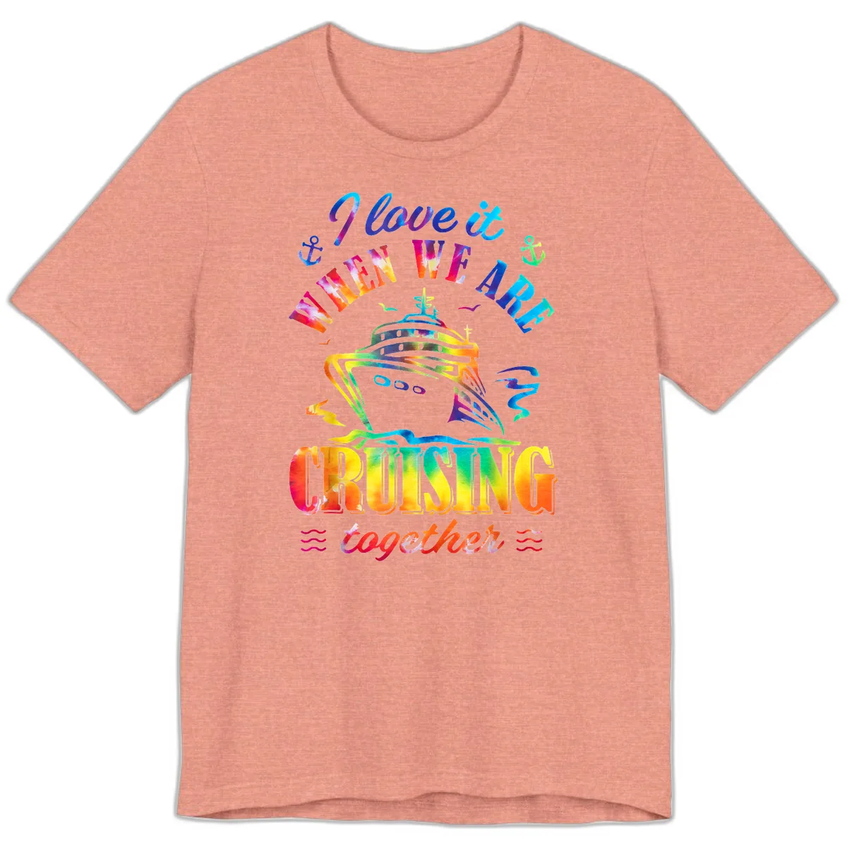 I Love It When We're Cruising Together Premium T-Shirt in Heather Sunset