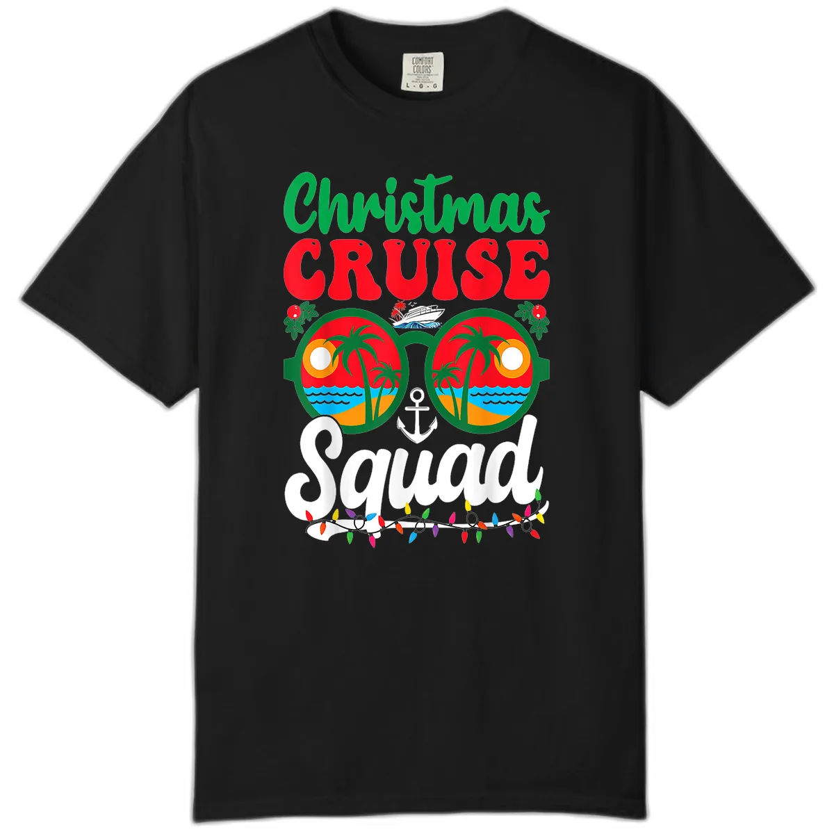 Christmas Cruise Squad Comfort Color in Black