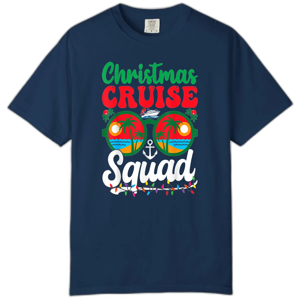Christmas Cruise Squad Comfort Color in Navy