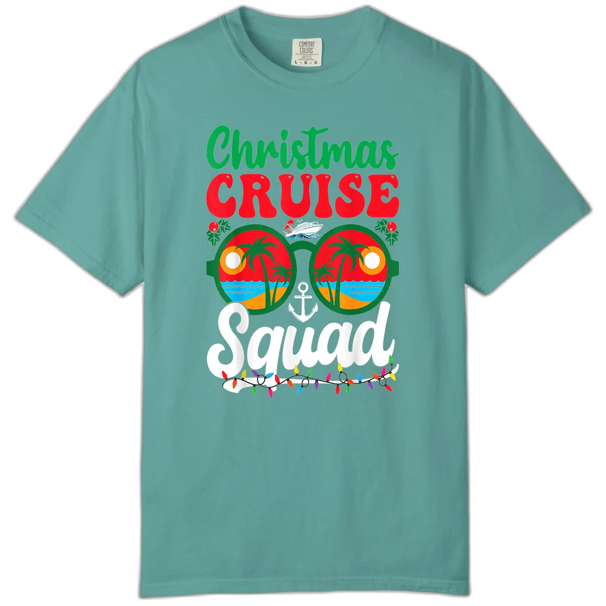 Christmas Cruise Squad Comfort Color in Seafoam