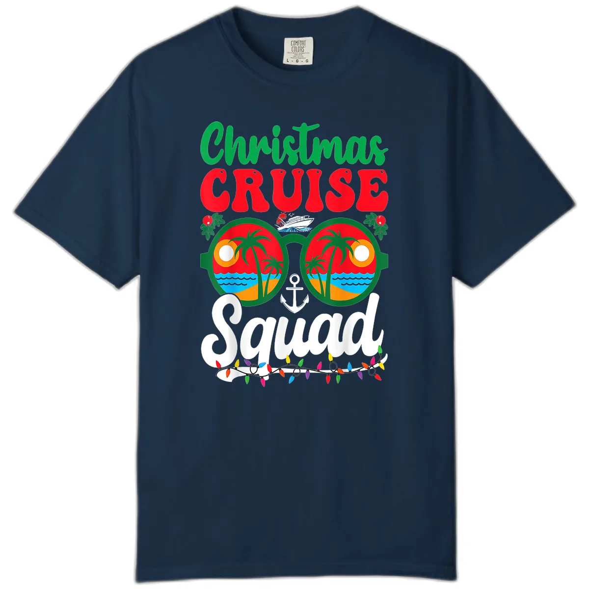 Christmas Cruise Squad Comfort Color in True Navy