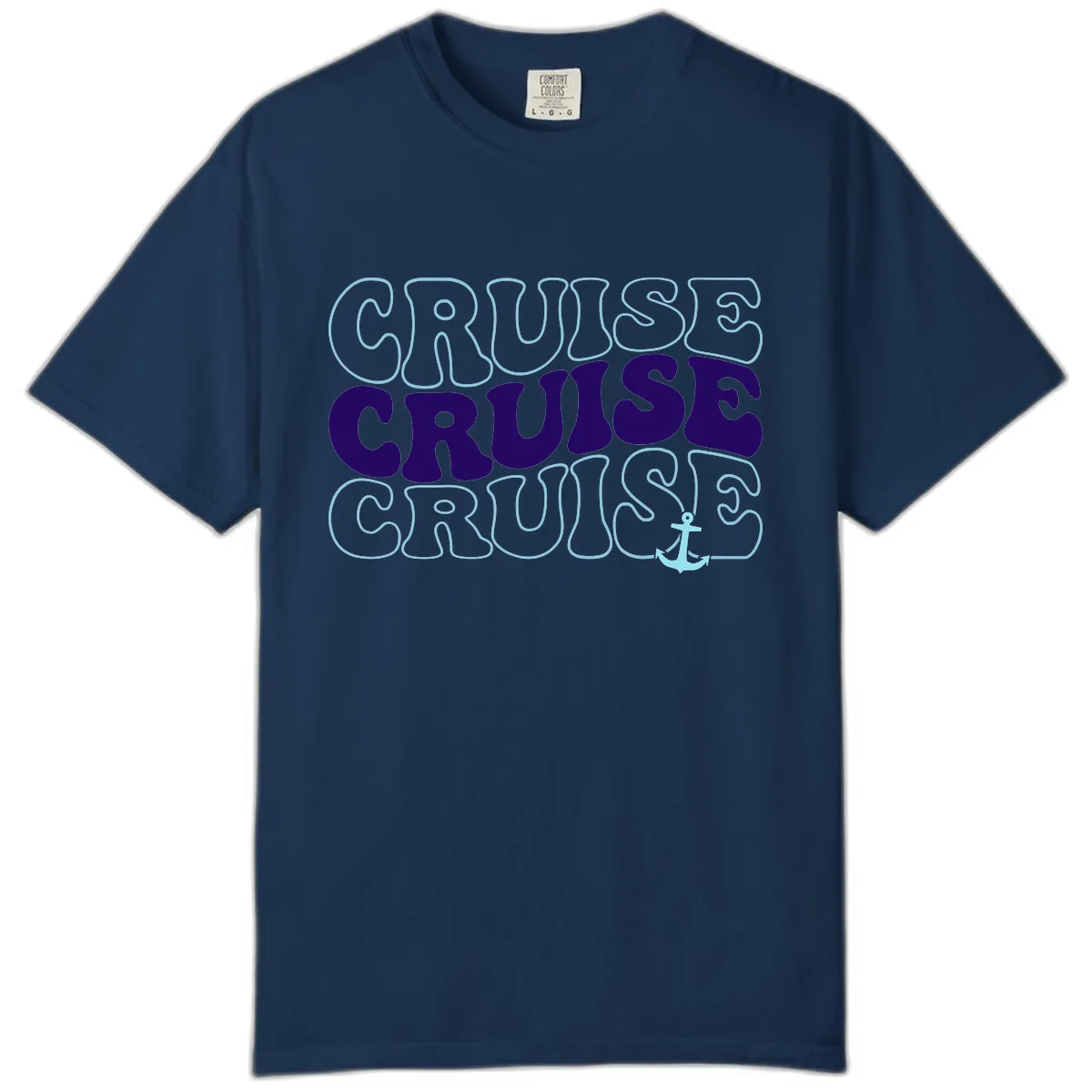 Cruise Cruise Cruise Anchor Design Comfort Color in Navy