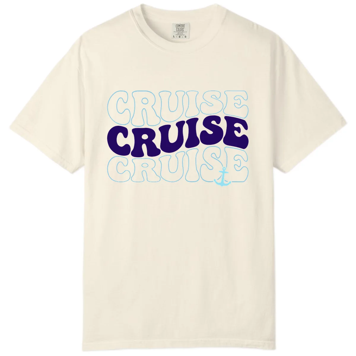 Cruise Cruise Cruise Anchor Design Comfort Color in Ivory