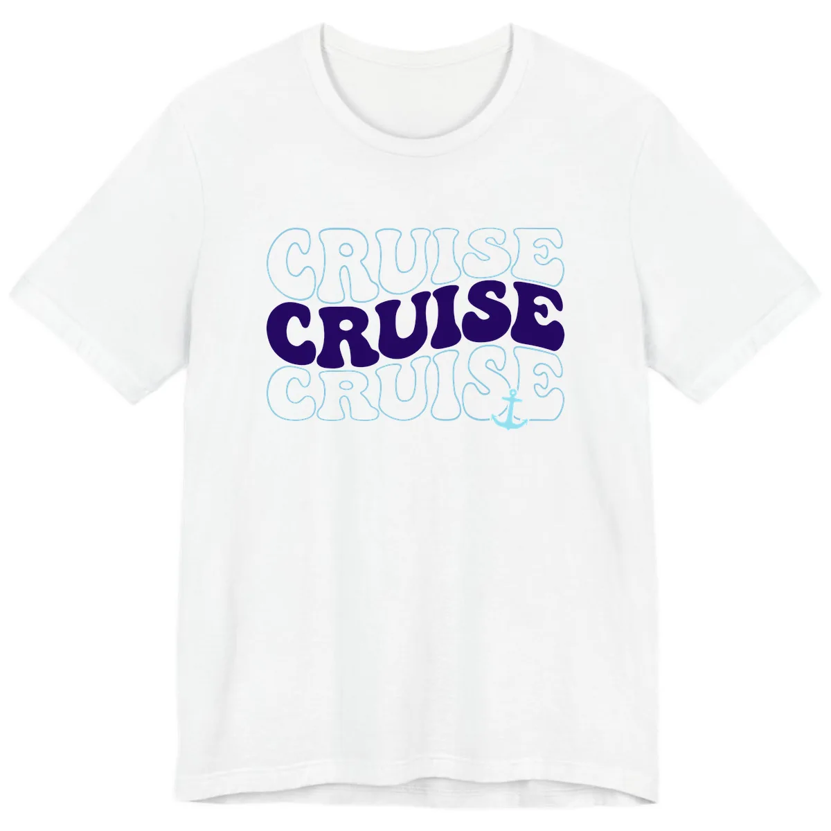 Cruise Cruise Cruise Anchor Design Premium T-Shirt in White