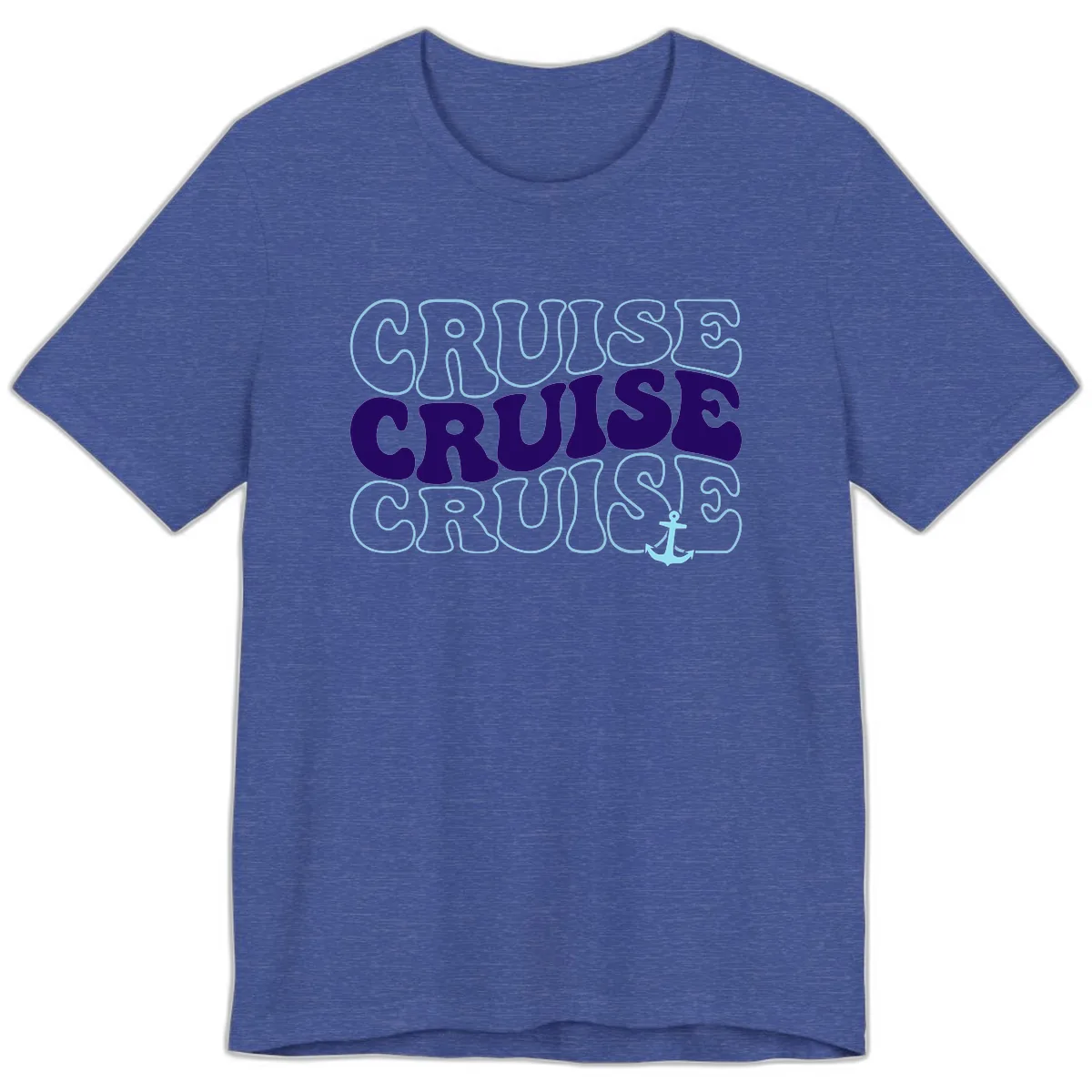Cruise Cruise Cruise Anchor Design Premium T-Shirt in Heather True Royal