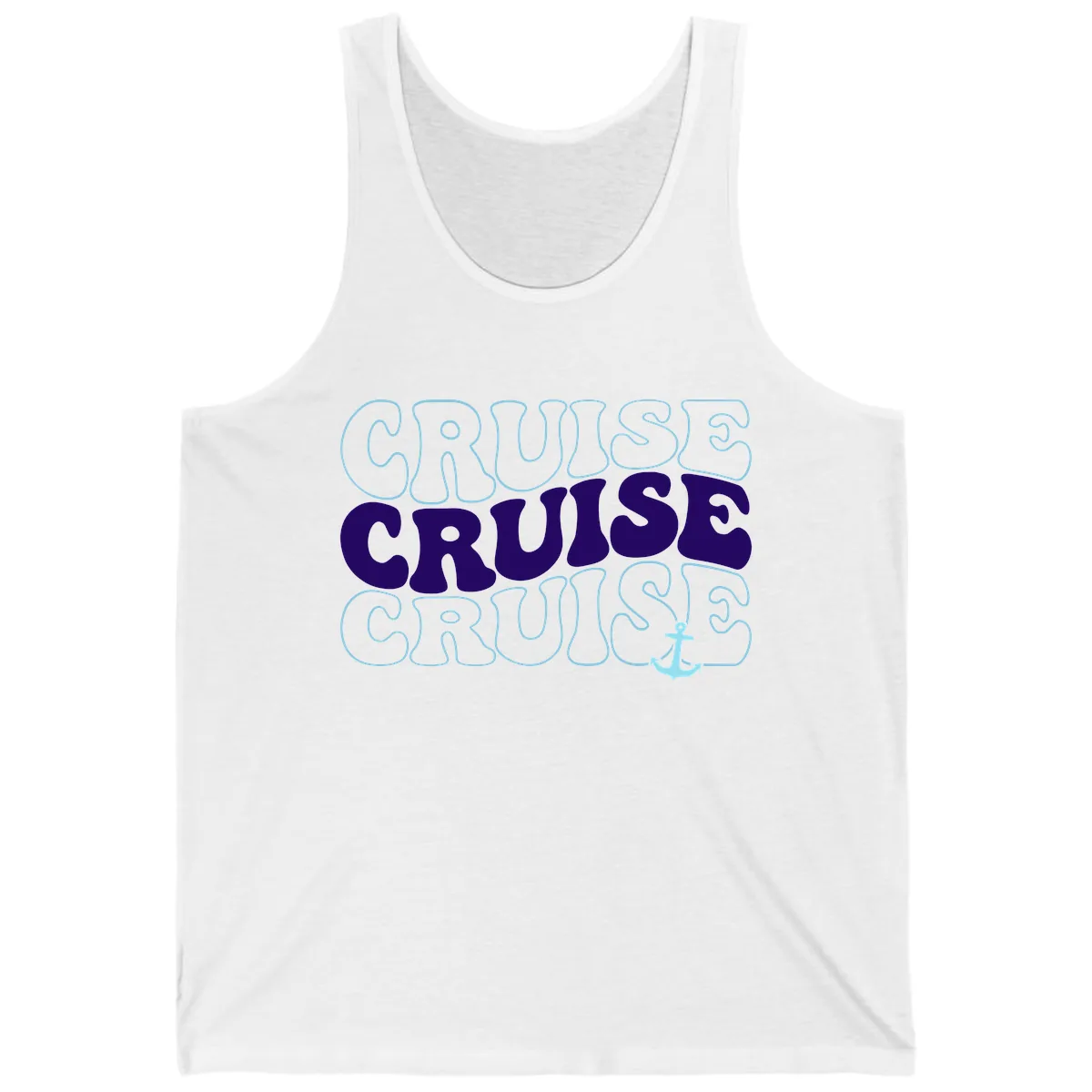 Cruise Cruise Cruise Anchor Design Tank in White