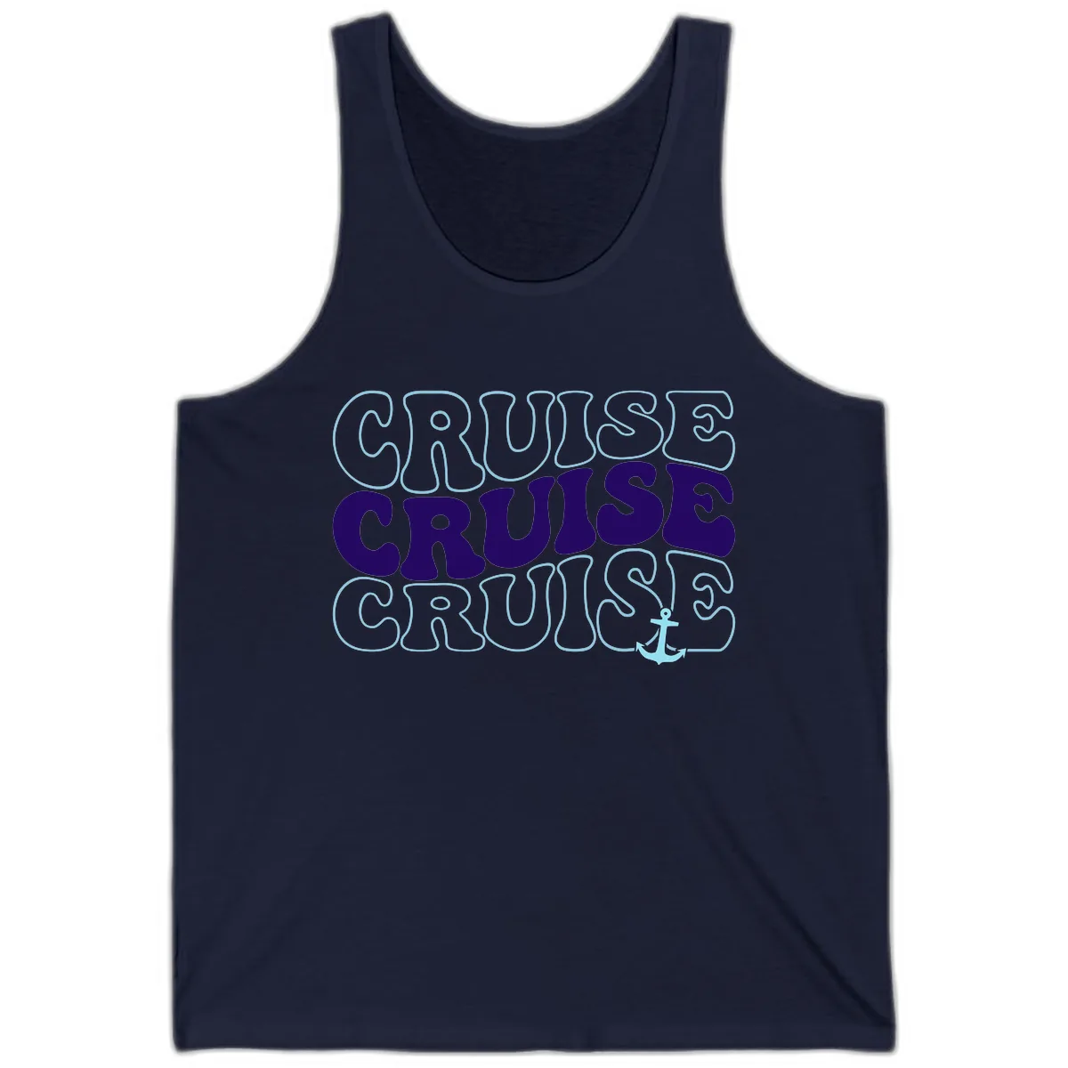 Cruise Cruise Cruise Anchor Design Tank in Navy