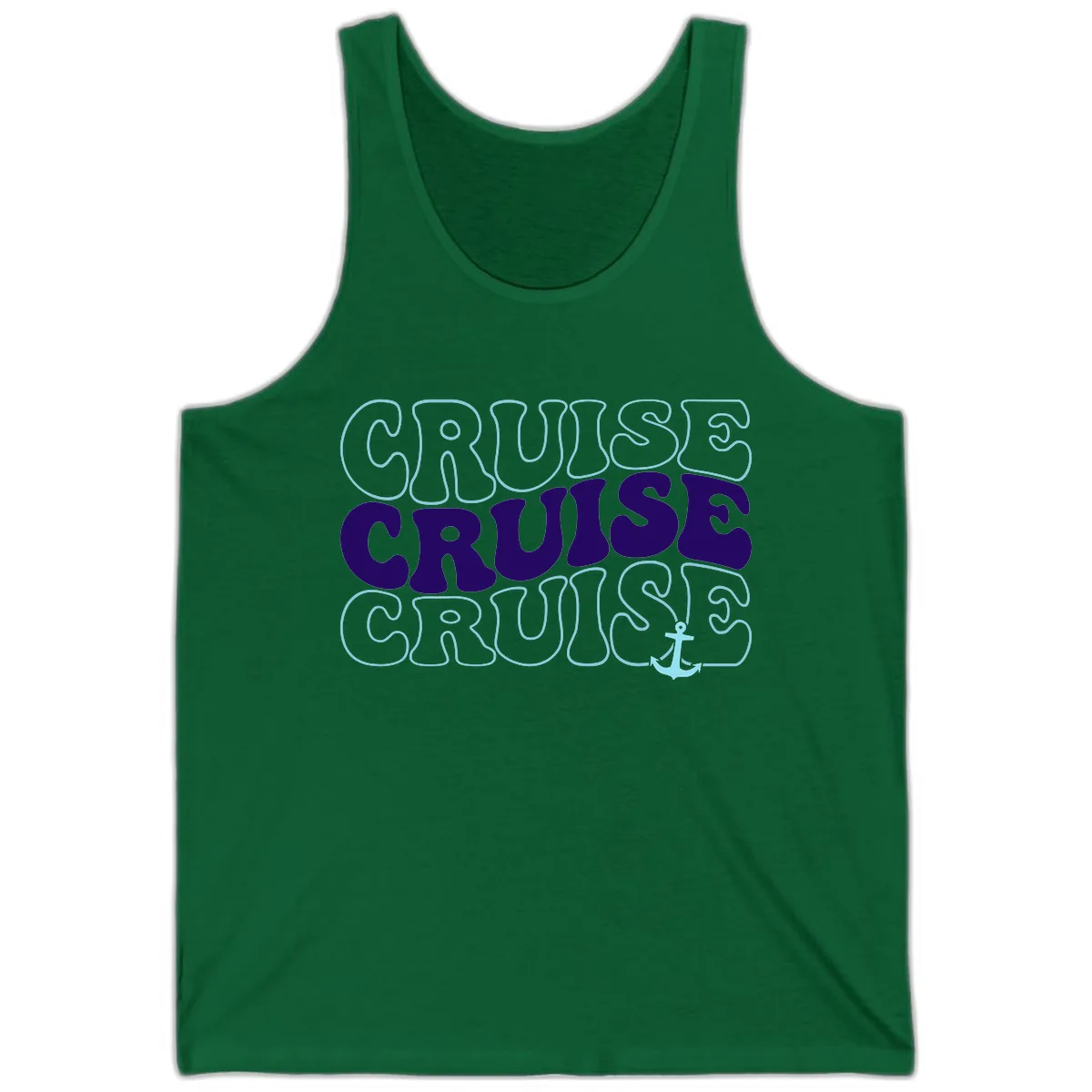 Cruise Cruise Cruise Anchor Design Tank in Kelly