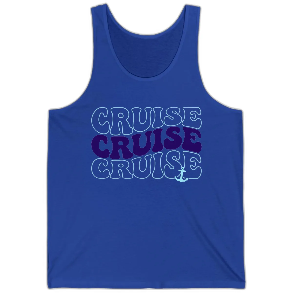 Cruise Cruise Cruise Anchor Design Tank in True Royal