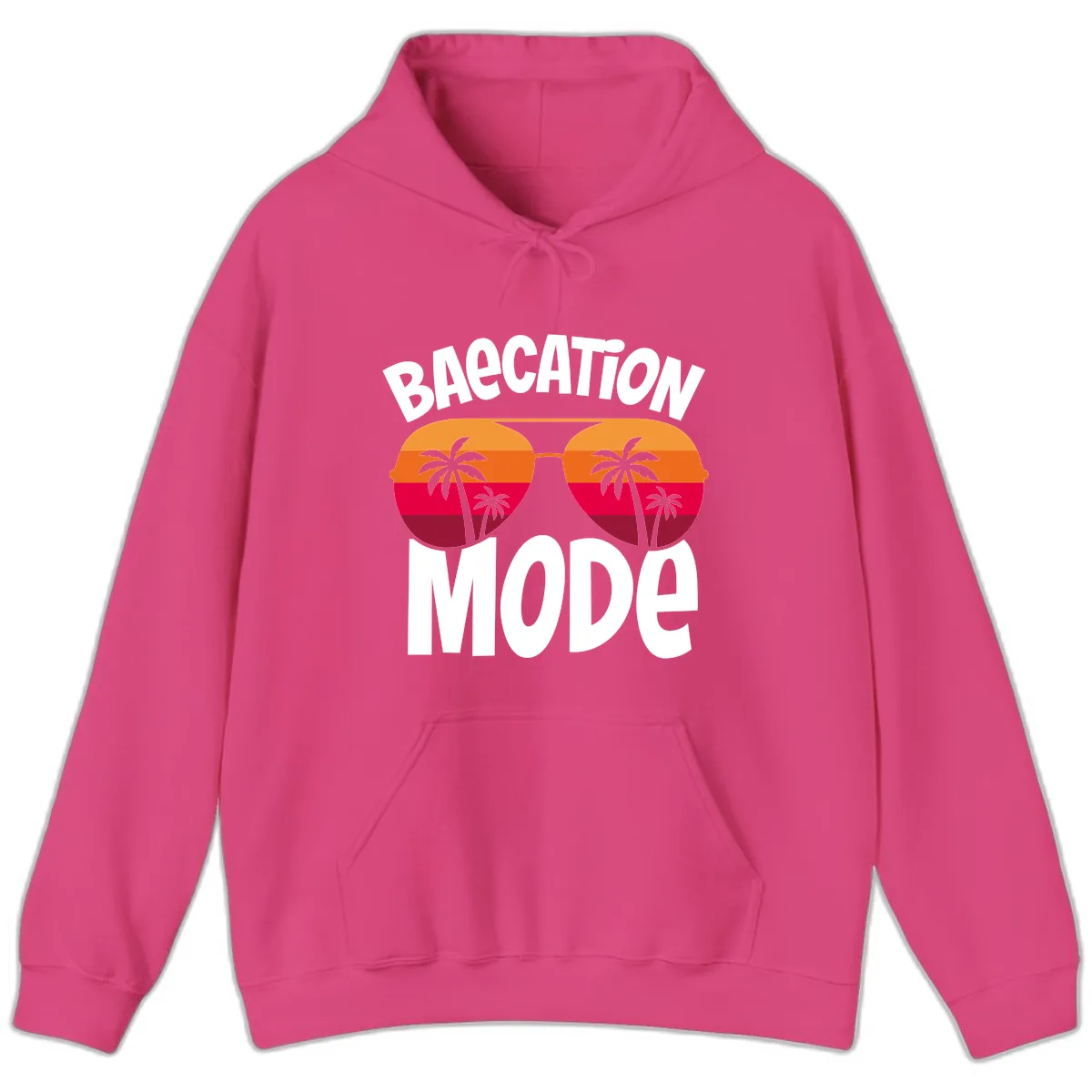 Bagcation Mode Tropical Vibes Hoodie in Heliconia