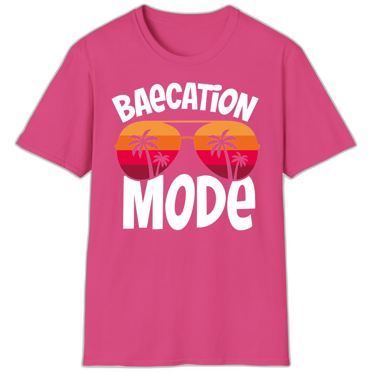 Bagcation Mode Tropical Vibes T-Shirt in Heliconia