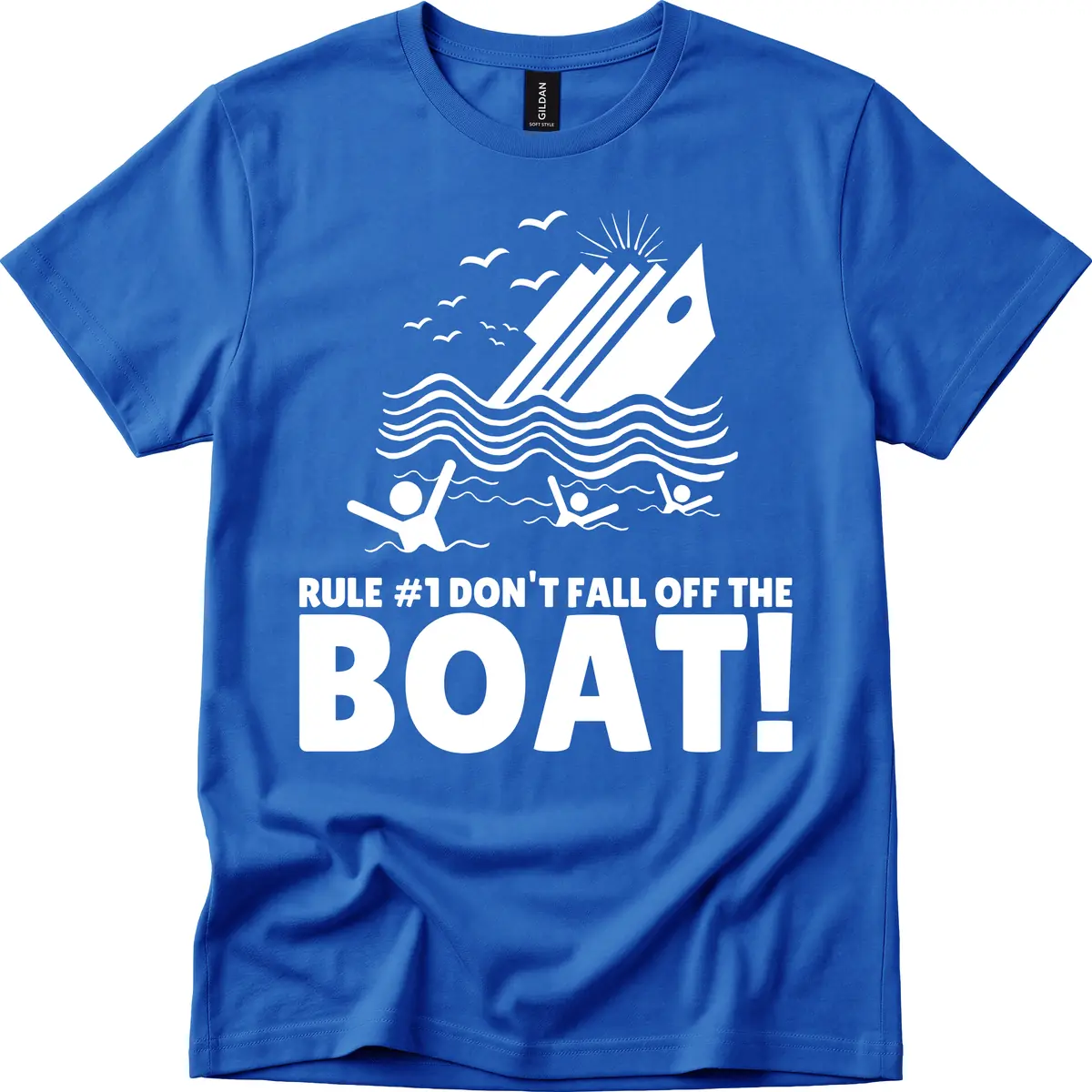 Don't Fall Off The Boat T-Shirt in Royal