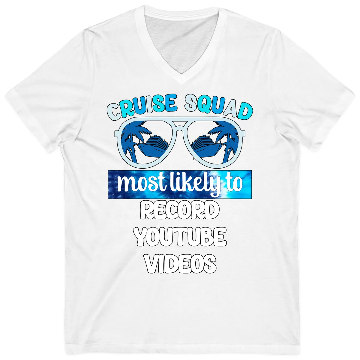 Cruise Squad Most Likely To Record V-Neck in White