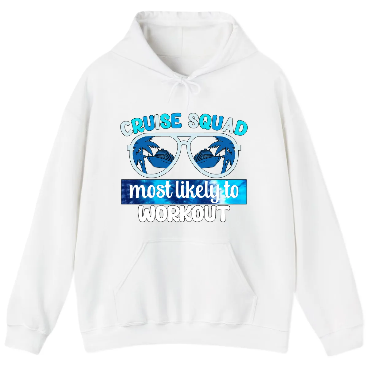 Cruise Squad Most Likely To Workout Hoodie in White