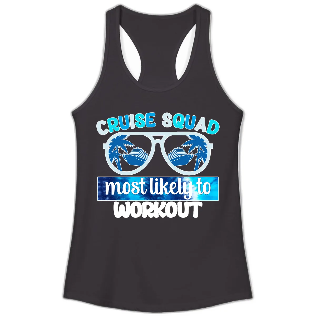 Cruise Squad Most Likely To Workout Ladies Tank in Black