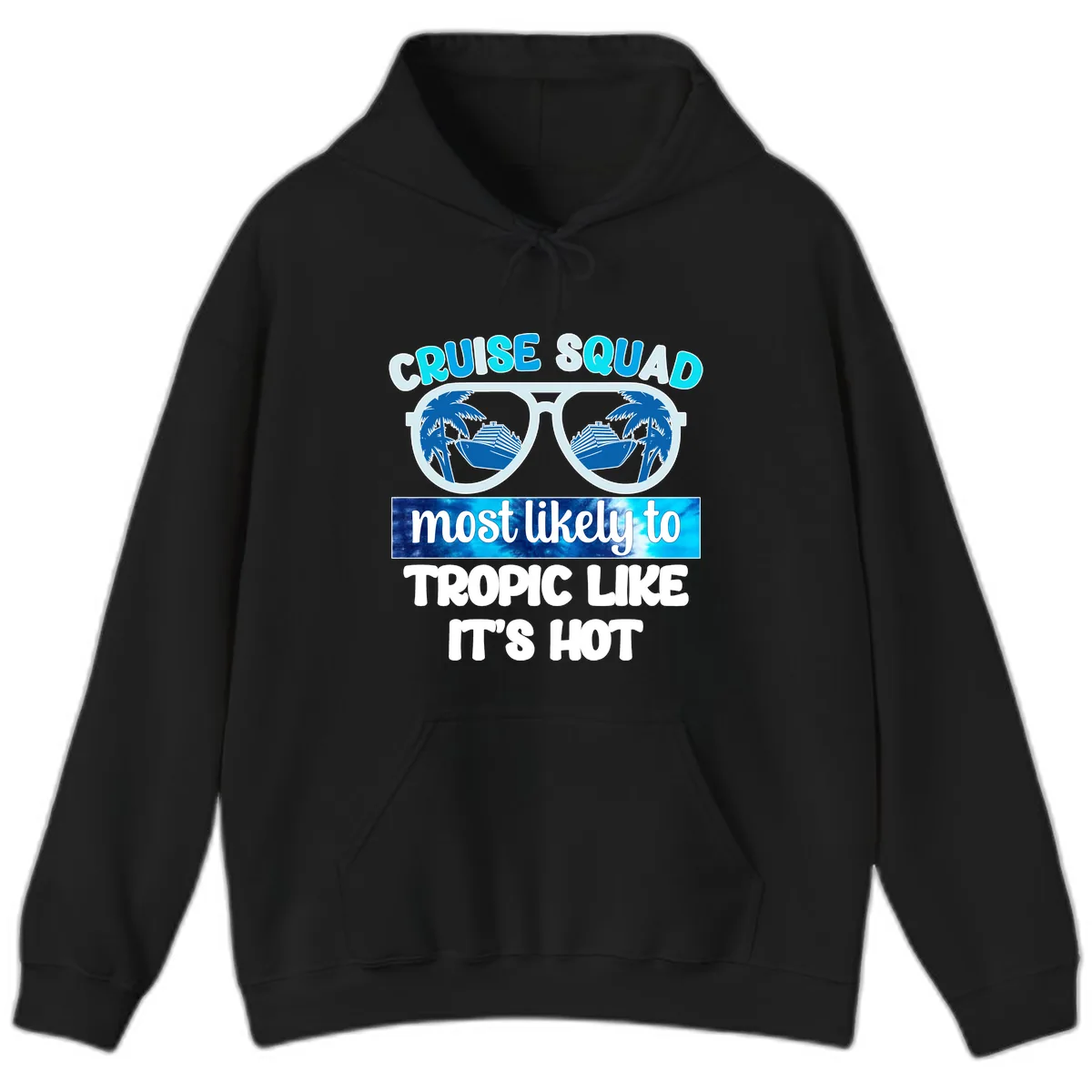 Cruise Squad Tropic Like It's Hot Hoodie in Black