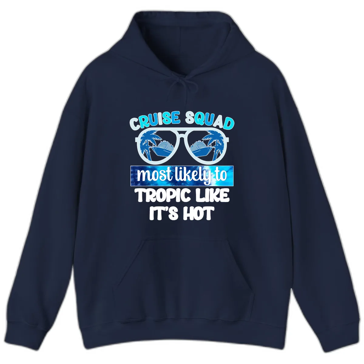 Cruise Squad Tropic Like It's Hot Hoodie in Navy