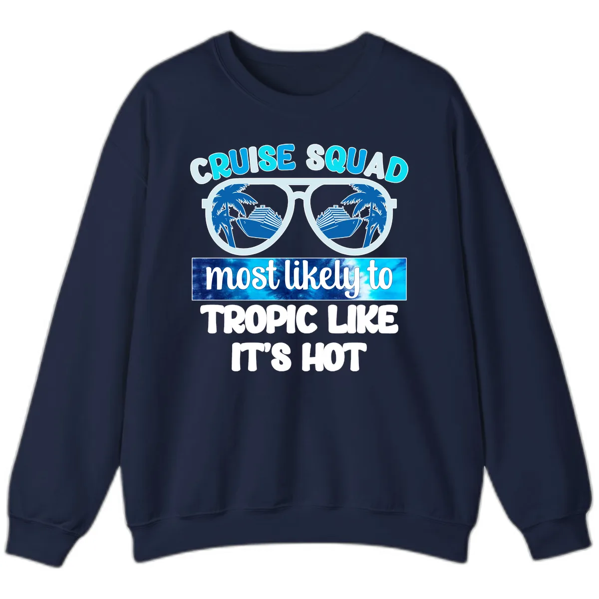 Cruise Squad Tropic Like It's Hot Sweatshirt in Navy