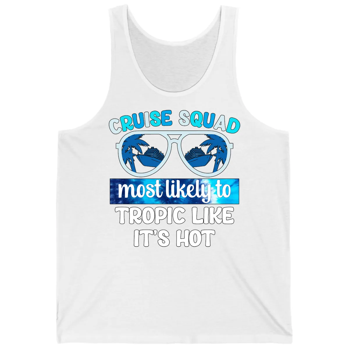 Cruise Squad Tropic Like It's Hot Tank in White