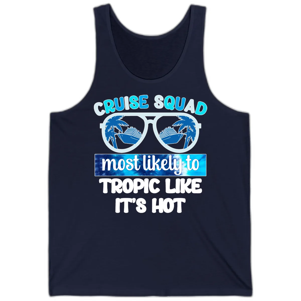 Cruise Squad Tropic Like It's Hot Tank in Navy
