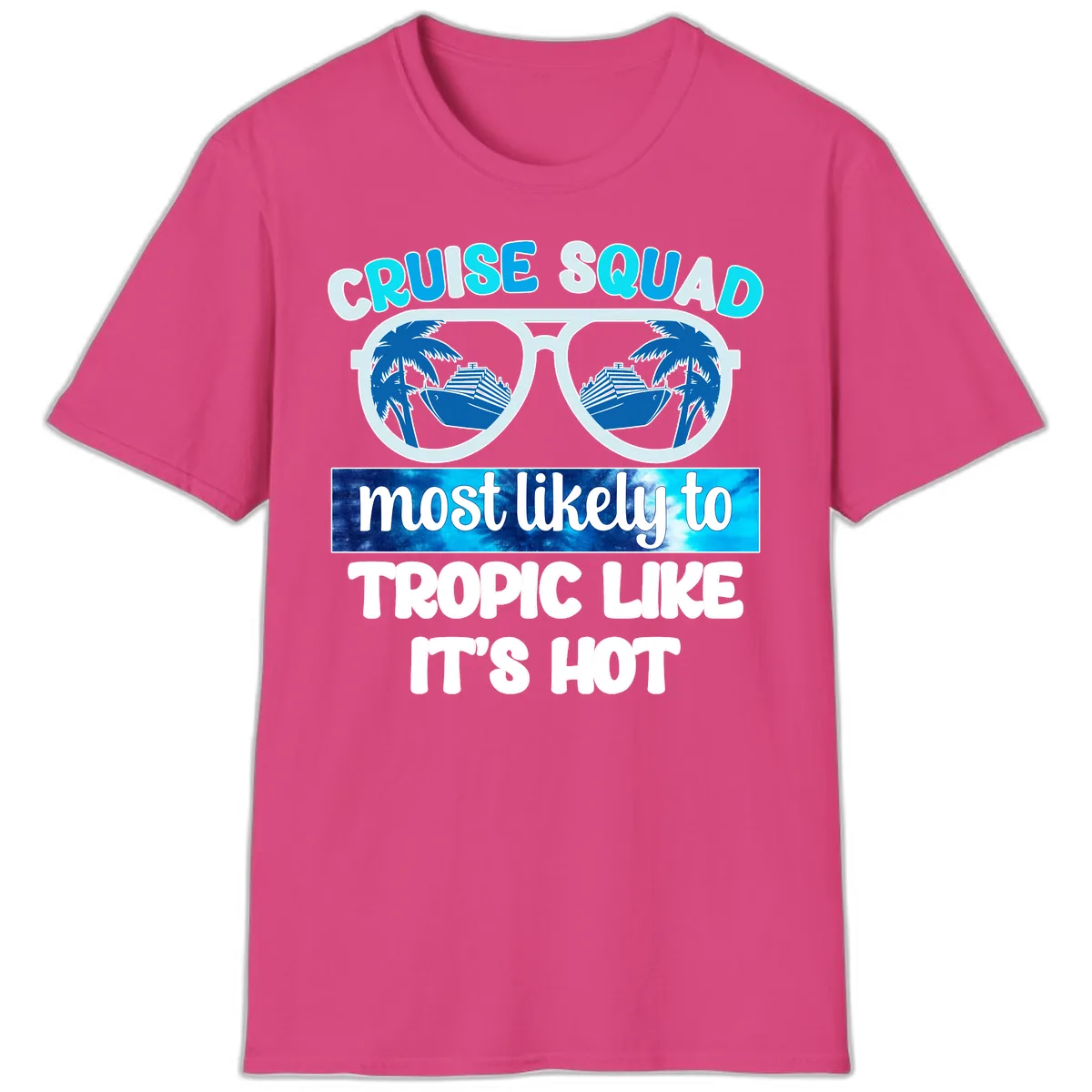 Cruise Squad Tropic Like It's Hot T-Shirt in Heliconia