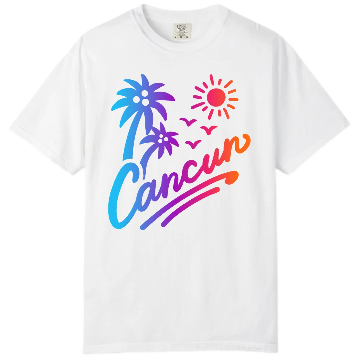Tropical Paradise Cruise Vibes Comfort Color in White